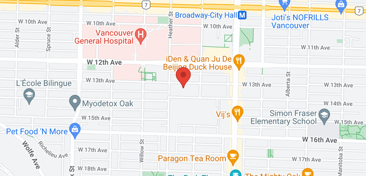 map of 200 656 W 13TH AVENUE
